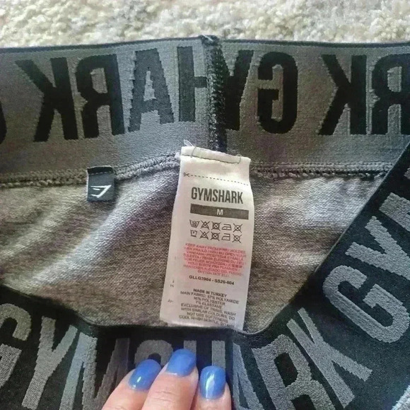Gymshark Womens Gray And Black Flex Leggings M - Picture 9 of 14